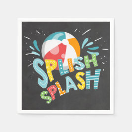 Pool Party Paper Napkins Birthday Splish Splash Serviette
