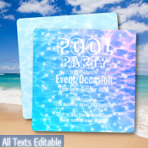 Pool Party Pool Birthday Party Beach Party Modern