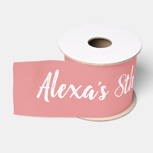 Pool Party Rosa Gros Grabband Ripsband (Spule)