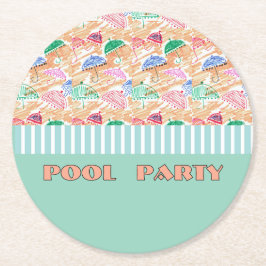 POOL-PARTY RUNDER PAPPUNTERSETZER