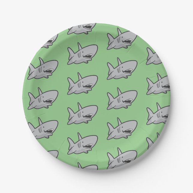 Pool Party Shark Birthday Paper Teller (Vorderseite)