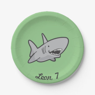 Pool Party Shark Birthday Paper Teller
