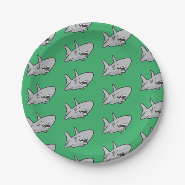 Pool Party Shark Birthday Paper Teller (Vorderseite)