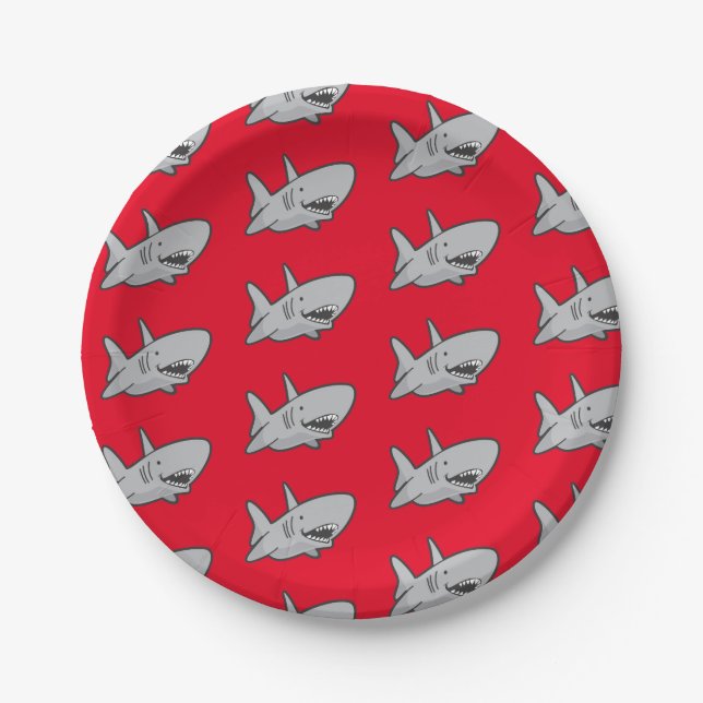 Pool Party Shark Birthday Paper Teller (Vorderseite)