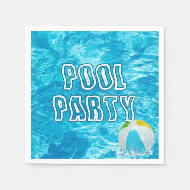 Pool Party Spaß Serviette (Vorderseite)