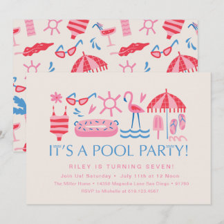 Pool-Party | Splash Party | Swim-Party Einladung