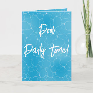Pool Party Sweet 16 Water Blue Minimalistisch Einladung