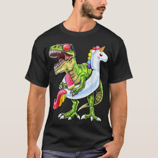 Pool Party T Rex Dinosaurier Einhorn Float Sommer  T-Shirt