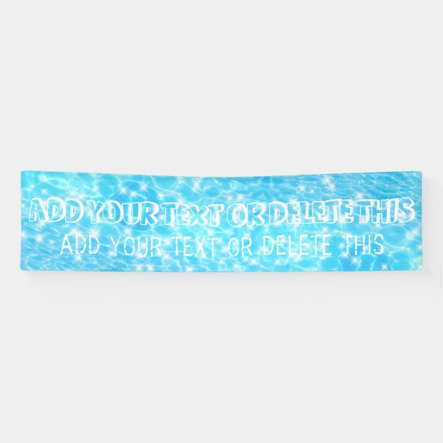 Pool Party Tropisches Party Sommer Party Wasser Pa Banner (Horizontal)