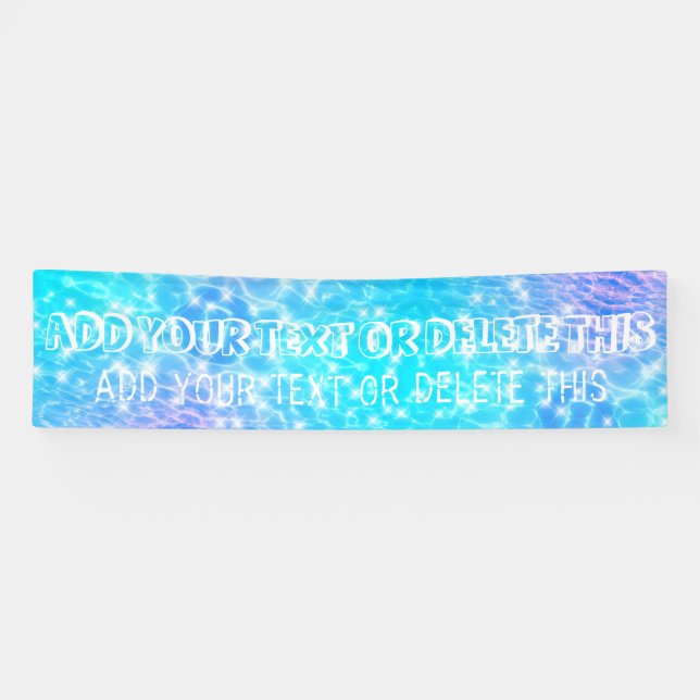 Pool Party Tropisches Party Sommer Party Wasser Pa Banner (Horizontal)