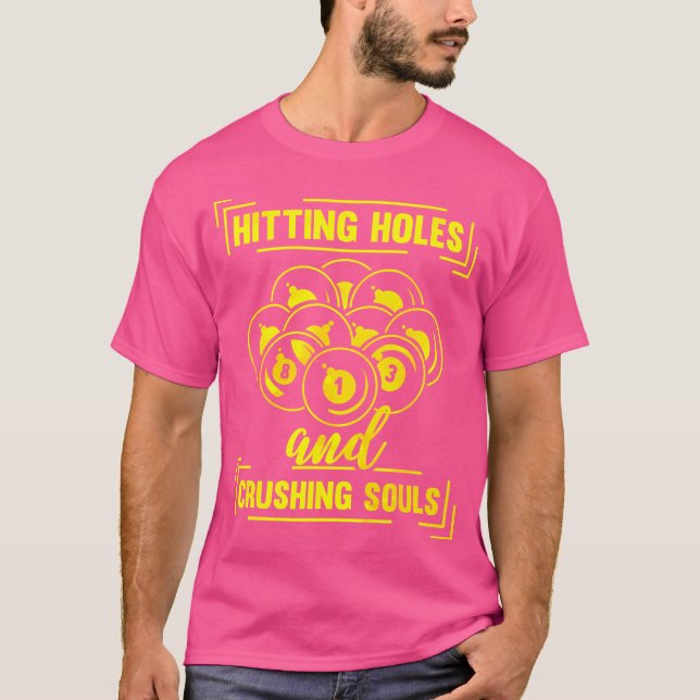 Pool Player Billiard Pool Funny Billiard Cue T-Shirt (Vorderseite)