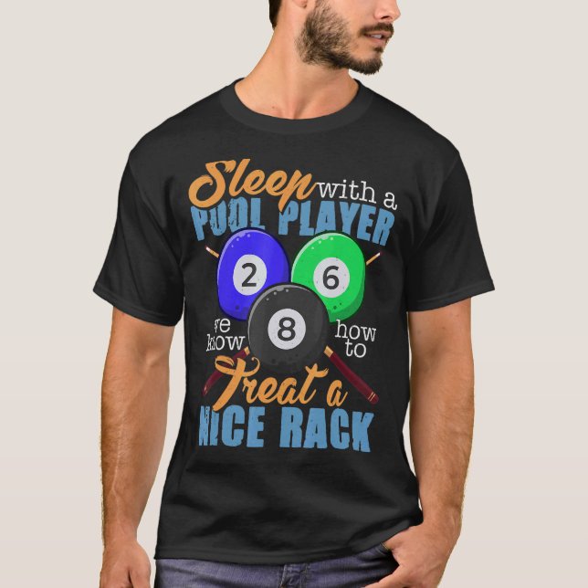 Pool Player Gif Billard 8 Ball T-Shirt (Vorderseite)