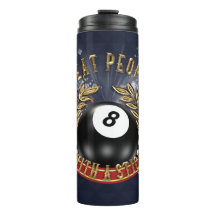 Pool Player Ich schlage Leute mit einem Stock