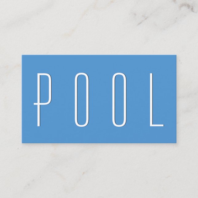 POOL-REINIGER einfaches Art V64G BLAU Visitenkarte (Vorderseite)