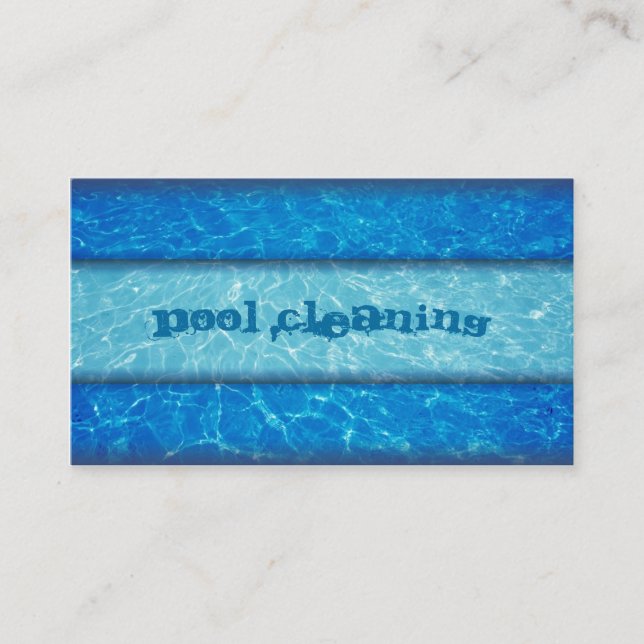 Pool-Reinigungs-Visitenkarte Visitenkarte (Vorderseite)