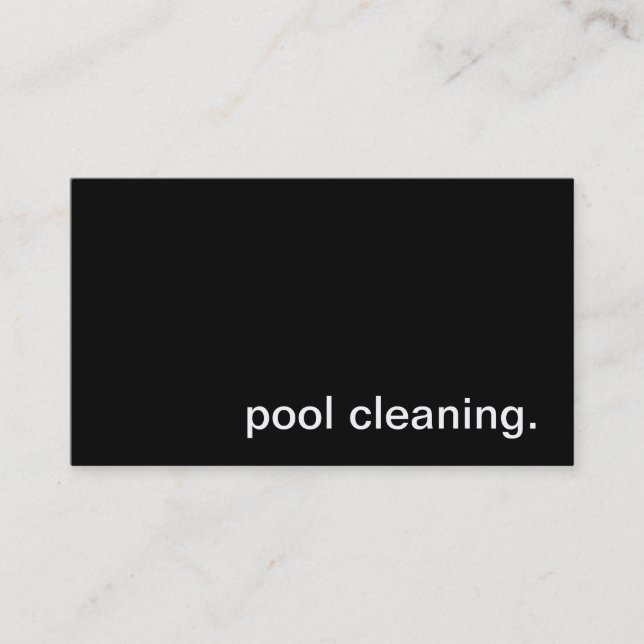 Pool-Reinigungs-Visitenkarte Visitenkarte (Vorderseite)