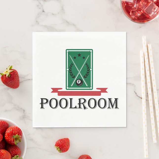 Pool Room Paper Napkins Serviette (Von Creator hochgeladen)