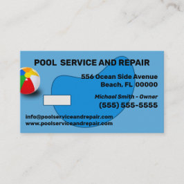 Pool Service and Repair Business Card Visitenkarte