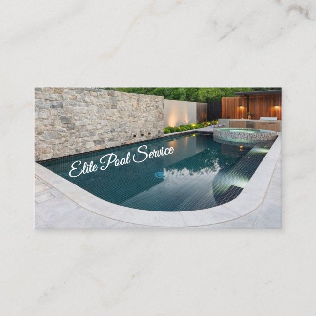 Pool Service CUSOMIZABLE Business Card Visitenkarte (Vorderseite)