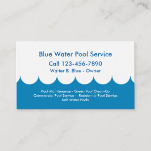Pool-Service-Geschäftskarte Visitenkarte