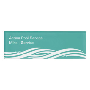 Pool Service Moderne Mitarbeiternamensmarken Namenschild