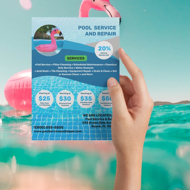 Pool Service und Reparatur Postkarte (Von Creator hochgeladen)