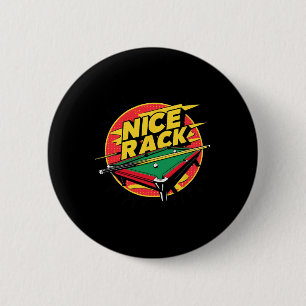 Pool Shark Billiards Schöner Rack Funny Puns 8 Bal Button
