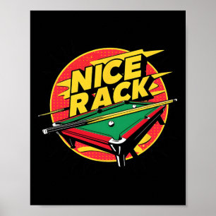 Pool Shark Billiards Schöner Rack Funny Puns 8 Bal Poster