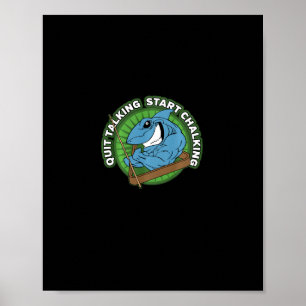 Pool Shark kündigen Vortrag anfangen, langen Schla Poster