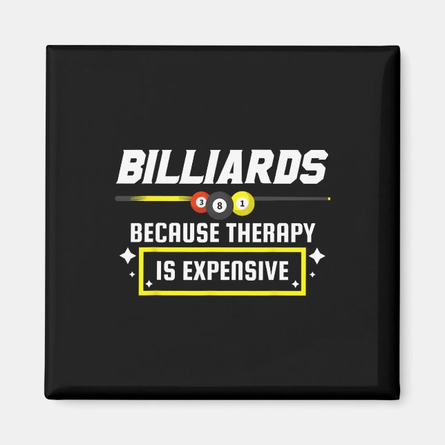 Pool Shark Pool Player Billard Billard, weil Magnet (Vorne)