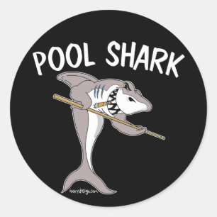 Pool Shark Runder Aufkleber