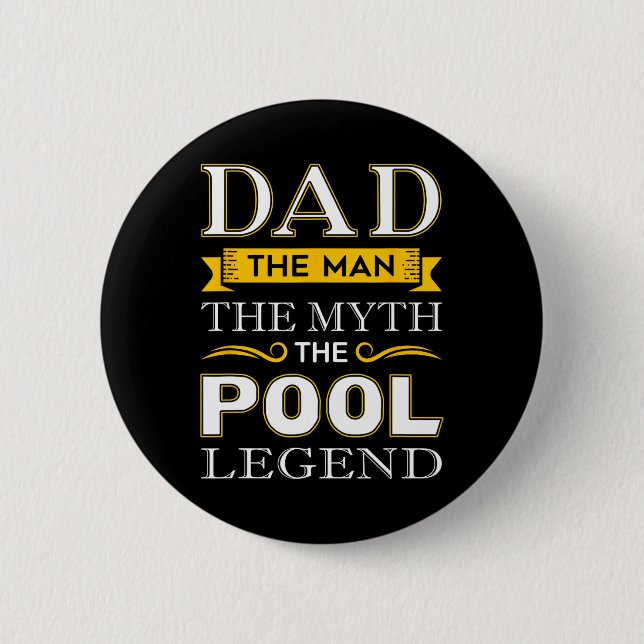 Pool Shark Vater Geschenke für Billard Väter Button (Vorderseite)