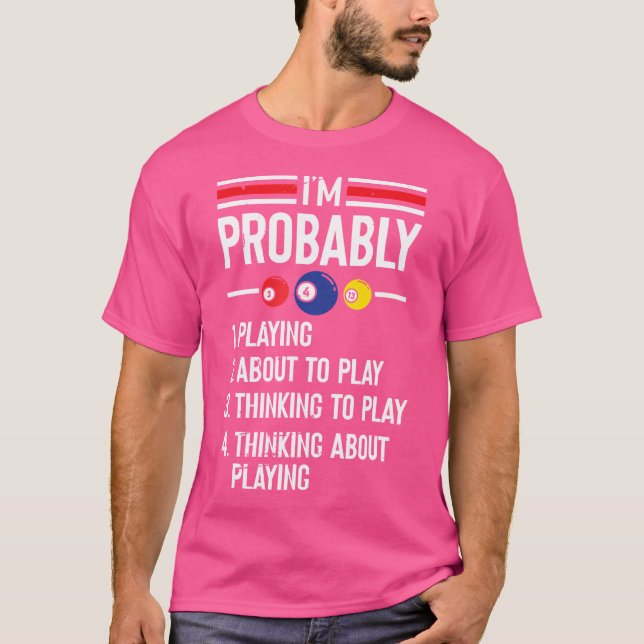 Pool Snooker Player Billiards Glove Wearer Cue Bil T-Shirt (Vorderseite)