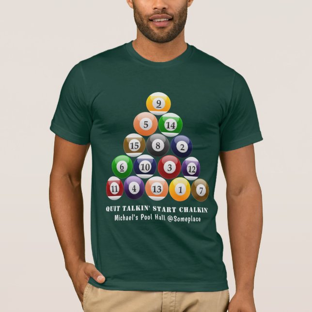 Pool-Spiel der T-Shirt (Vorderseite)