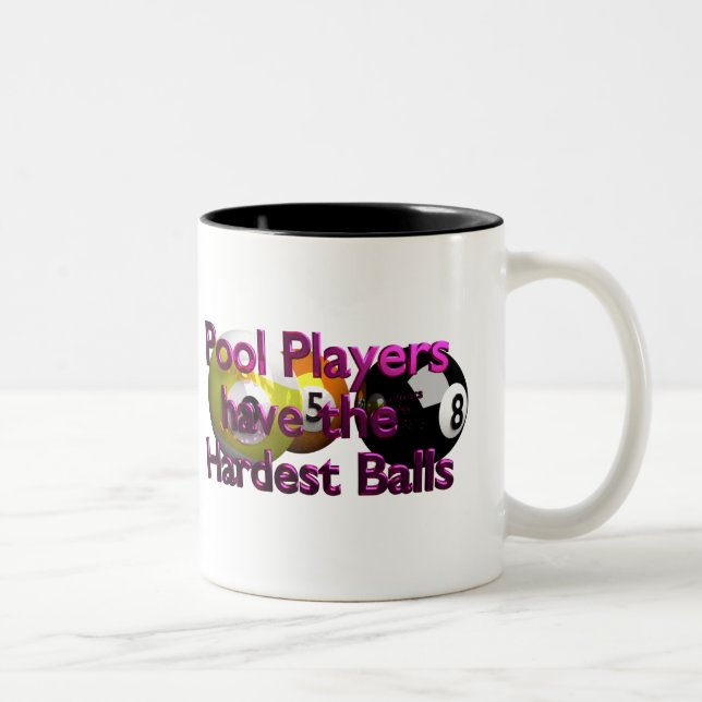 Pool-Spieler-Bälle Zweifarbige Tasse (Rechts)