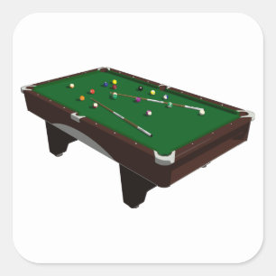 Pool Table Quadratischer Aufkleber
