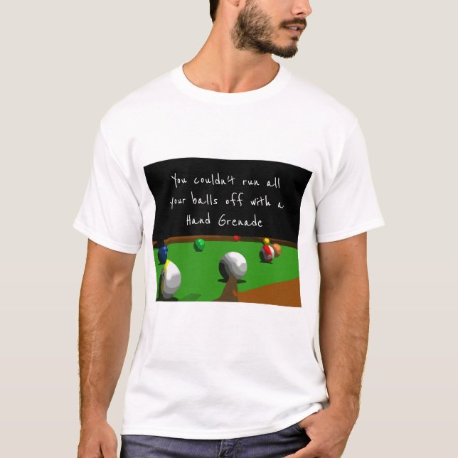 Pool und Billard Spaß T - Shirt (Vorderseite)