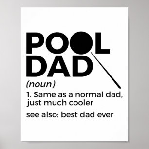 Pool Vater Definition Funny Billiard Der beste Vat Poster