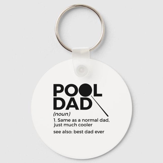 Pool Vater Definition Funny Billiard Der beste Vat Schlüsselanhänger (Vorderseite)