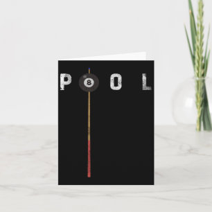 Pool Vintag Billard Billard Pool Player Funny Bill Karte