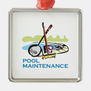 POOL-WARTUNG SILBERNES ORNAMENT