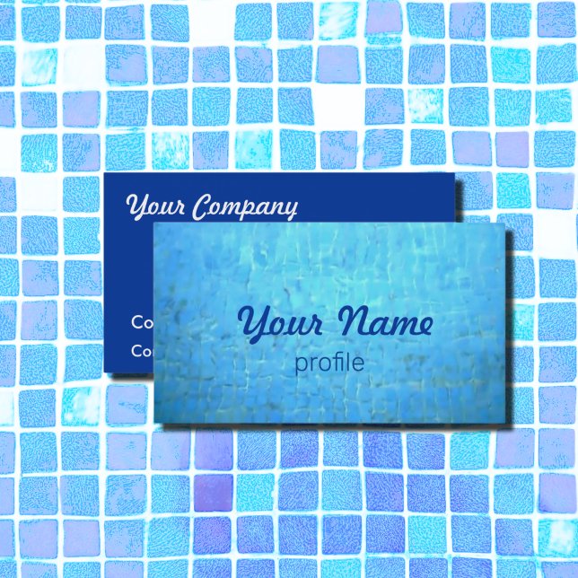 Pool Water Business Card Visitenkarte (Von Creator hochgeladen)
