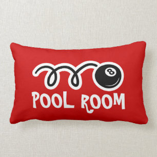 Pool-Zimmer-Wurfskissen mit eightball Druck Lendenkissen