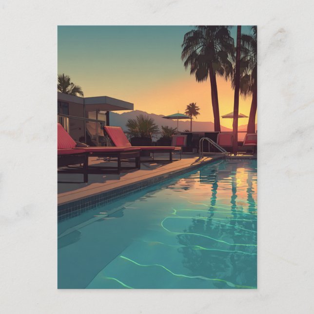 POOL-ZUHAUSE-SERIE Nr. 1 Postkarte (Vorderseite)