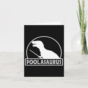 Poolasaurus Billiard Player Dinosaur Snooker Acht Karte