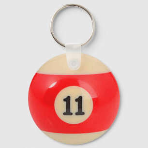 "Poolball-Entwurfsschmuck des Balls 11" Schlüsselanhänger