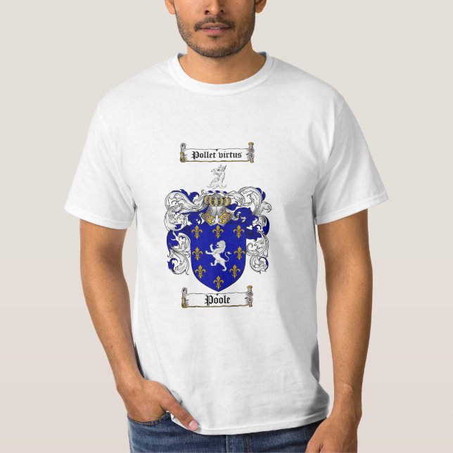 Poole Familienwappen - Poole Wappen T-Shirt (Vorderseite)