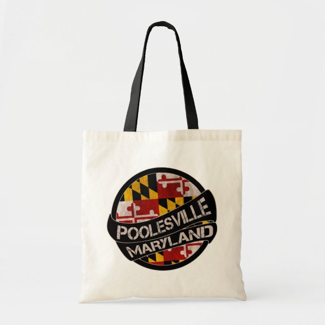Poolesville Maryland Fahnengrunge Tasche (Vorne)