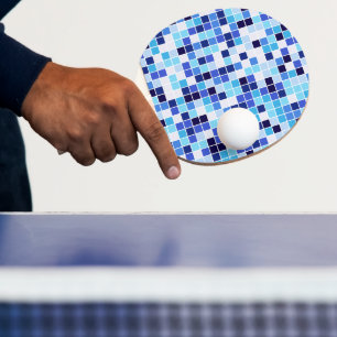 Poolfliesen, Blaue Mosaikfliesen, Geometrisches Mu Tischtennis Schläger