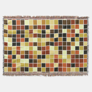 Poolfliesen, braune Mosaikfliesen, geometrisches M Decke